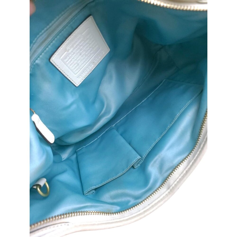 COACH ERGO Pebbled Leather Bag Ivory Y2K - Picture 2 of 8
